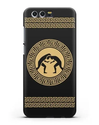 Чехол с борцами в греческом стиле силиконовый для Honor 9