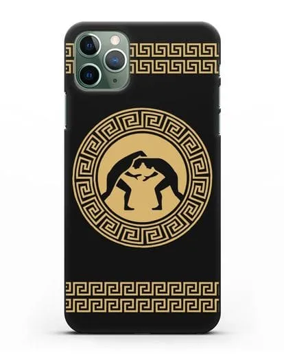 Чехол с борцами в греческом стиле силиконовый для iPhone 11 Pro