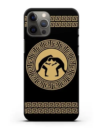 Чехол с борцами в греческом стиле силиконовый для iPhone 12 Pro Max