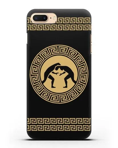 Чехол с борцами в греческом стиле силиконовый для iPhone 8 Plus