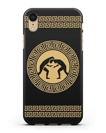 Чехол с борцами в греческом стиле силиконовый для iPhone XR