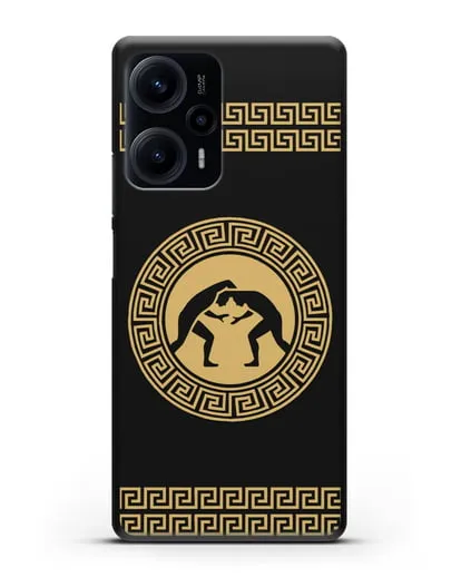 Чехол с борцами в греческом стиле силиконовый для Xiaomi Poco F5