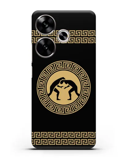 Чехол с борцами в греческом стиле силиконовый для Xiaomi Poco F6