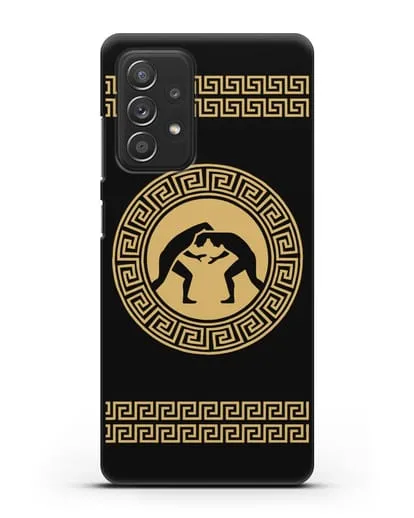 Чехол с борцами в греческом стиле силиконовый для Samsung Galaxy A53