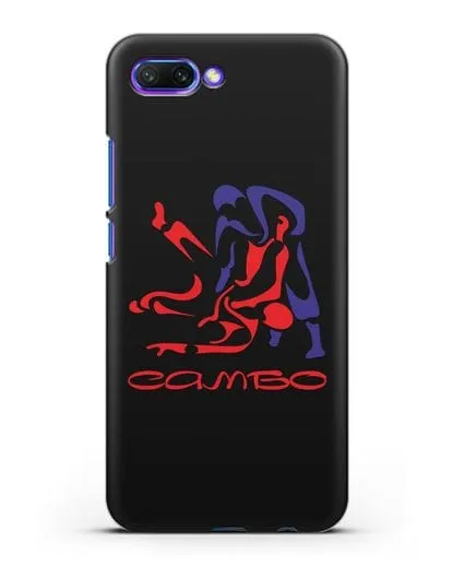 Чехол с красно-синей эмблемой Самбо силиконовый для Honor 10