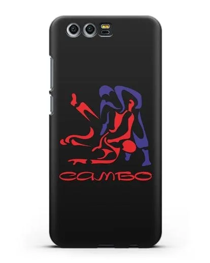 Чехол с красно-синей эмблемой Самбо силиконовый для Honor 9