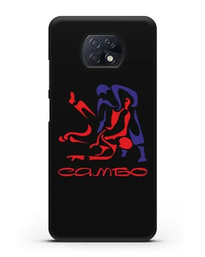Чехол с красно-синей эмблемой Самбо силиконовый для Xiaomi Redmi Note 9T