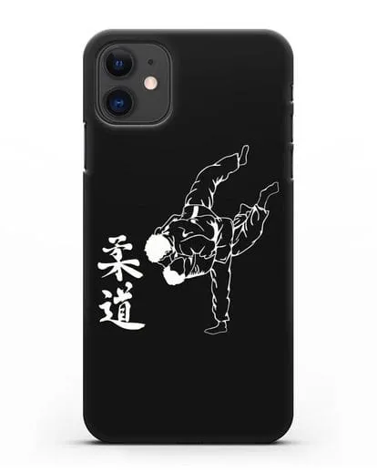 Чехол с борцами Дзюдо силиконовый для iPhone 11