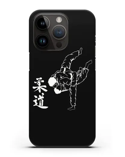 Чехол с борцами Дзюдо силиконовый для iPhone 14 Pro