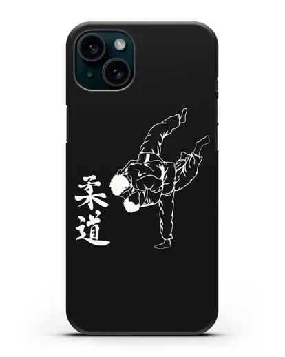 Чехол с борцами Дзюдо силиконовый для iPhone 15 Plus