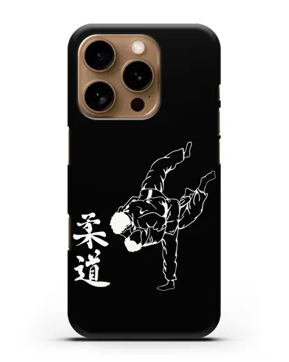 Чехол с борцами Дзюдо силиконовый для iPhone 16 Pro