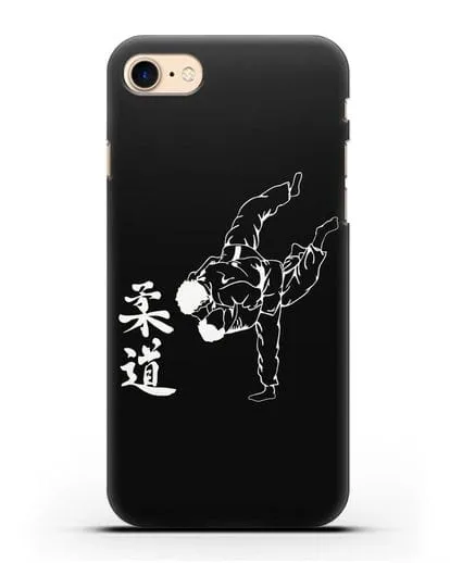 Чехол с борцами Дзюдо силиконовый для iPhone 8