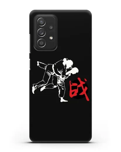 Чехол с борцами Дзюдо и красным иероглифом силиконовый для Samsung Galaxy A53