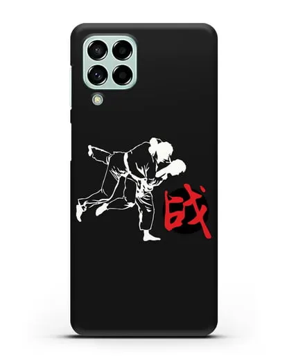 Чехол с борцами Дзюдо и красным иероглифом силиконовый для Samsung Galaxy M53 [SM-M536]