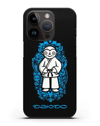 Чехол с иллюстрацией дзюдоиста силиконовый для iPhone 14 Pro