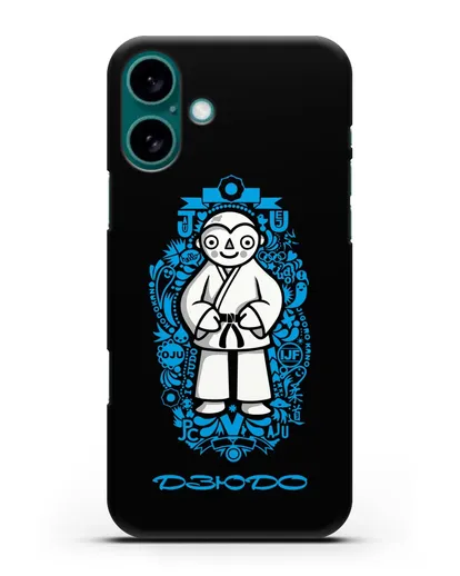 Чехол с иллюстрацией дзюдоиста силиконовый для iPhone 16 Plus