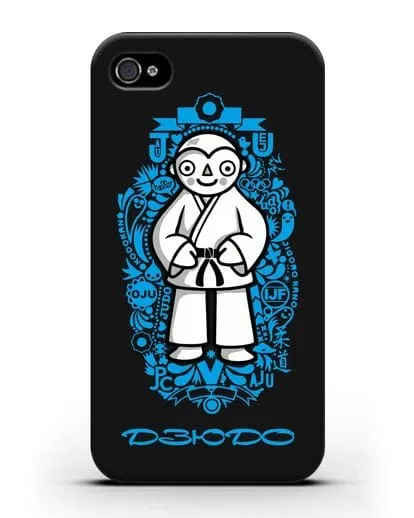 Чехол с иллюстрацией дзюдоиста силиконовый для iPhone 4/4s