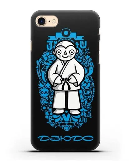 Чехол с иллюстрацией дзюдоиста силиконовый для iPhone 8