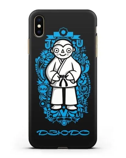 Чехол с иллюстрацией дзюдоиста силиконовый для iPhone XS Max