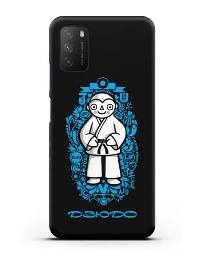 Чехол с иллюстрацией дзюдоиста силиконовый для Xiaomi Poco M3