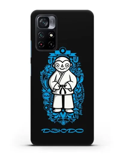 Чехол с иллюстрацией дзюдоиста силиконовый для Xiaomi Poco M4 Pro 5G