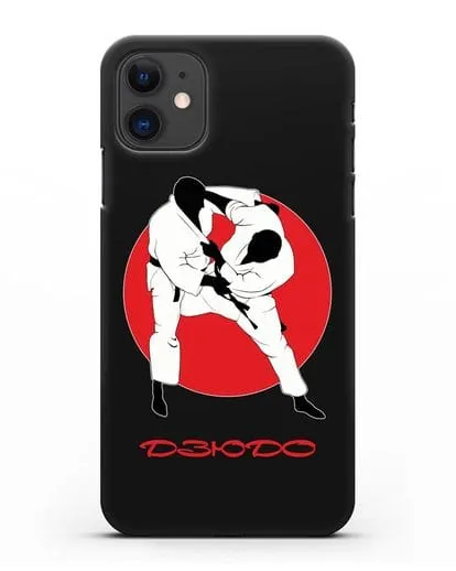 Чехол с иллюстрацией борцов Дзюдо силиконовый для iPhone 11