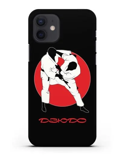 Чехол с иллюстрацией борцов Дзюдо силиконовый для iPhone 12