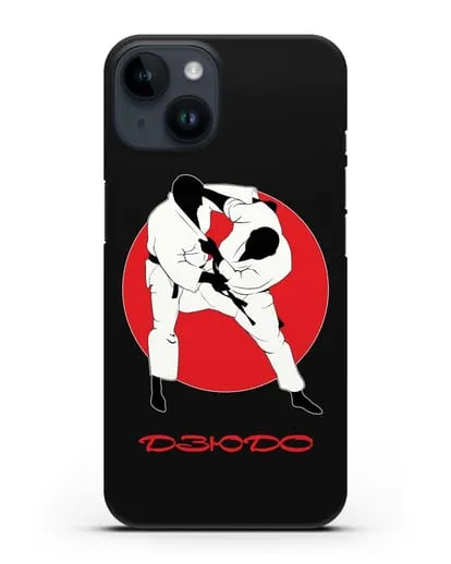 Чехол с иллюстрацией борцов Дзюдо силиконовый для iPhone 14
