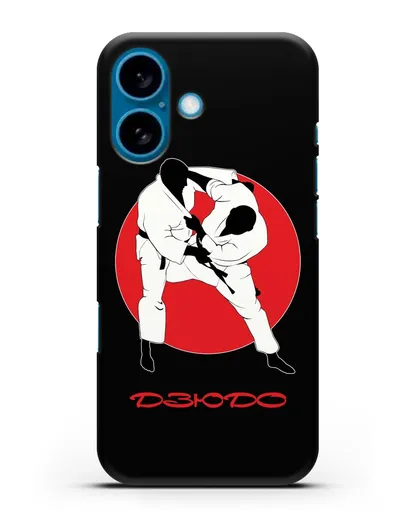 Чехол с иллюстрацией борцов Дзюдо силиконовый для iPhone 16