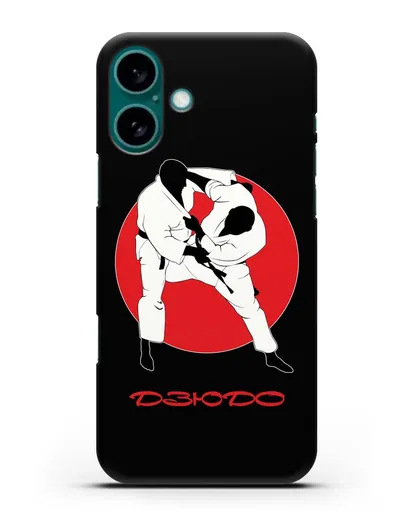 Чехол с иллюстрацией борцов Дзюдо силиконовый для iPhone 16 Plus