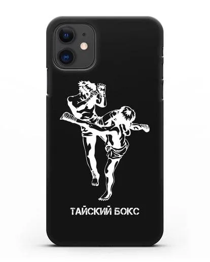 Чехол с бойцами и надписью Тайский бокс силиконовый для iPhone 11