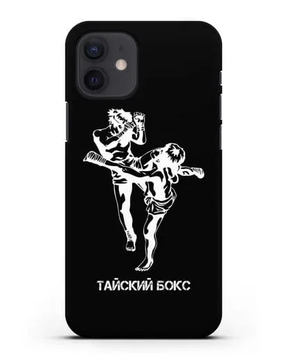 Чехол с бойцами и надписью Тайский бокс силиконовый для iPhone 12