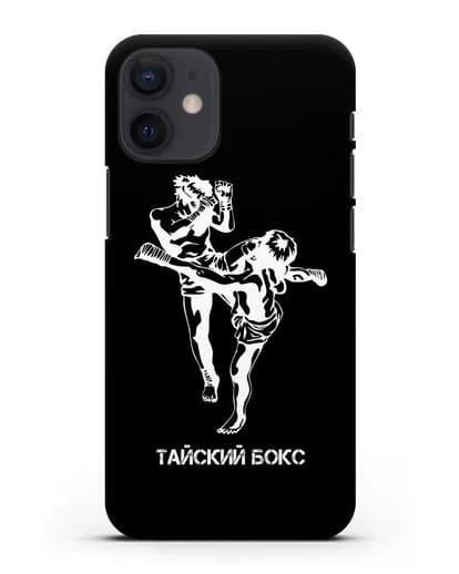 Чехол с бойцами и надписью Тайский бокс силиконовый для iPhone 12 mini