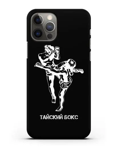 Чехол с бойцами и надписью Тайский бокс силиконовый для iPhone 12 Pro