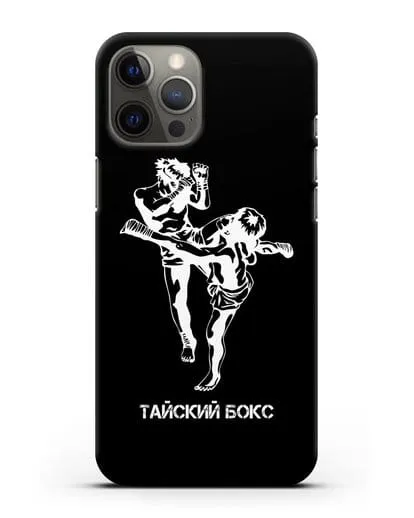 Чехол с бойцами и надписью Тайский бокс силиконовый для iPhone 12 Pro Max