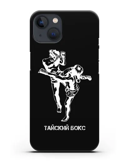 Чехол с бойцами и надписью Тайский бокс силиконовый для iPhone 13