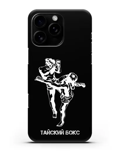 Чехол с бойцами и надписью Тайский бокс силиконовый для iPhone 16 Pro Max