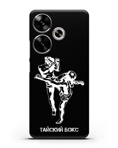 Чехол с бойцами и надписью Тайский бокс силиконовый для Xiaomi Poco F6