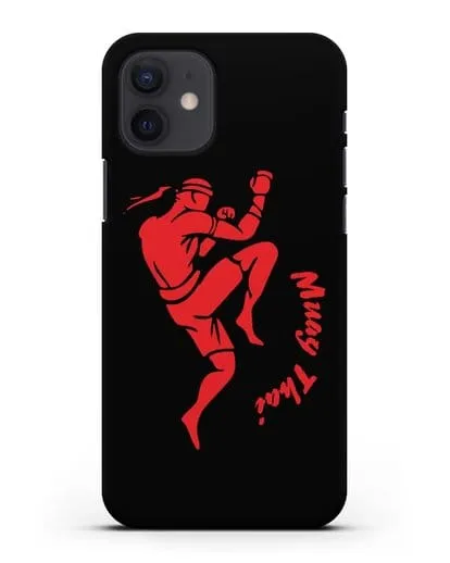 Чехол с рисунком тайбоксера силиконовый для iPhone 12