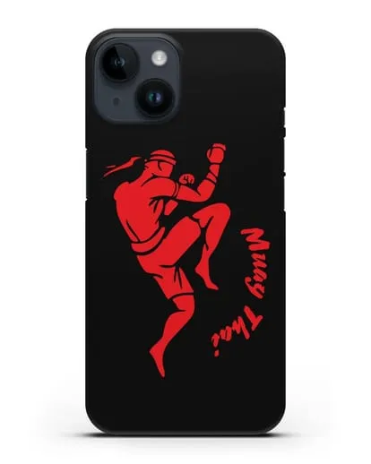 Чехол с рисунком тайбоксера силиконовый для iPhone 14