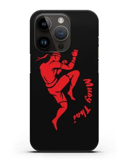 Чехол с рисунком тайбоксера силиконовый для iPhone 14 Pro