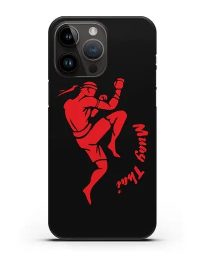 Чехол с рисунком тайбоксера силиконовый для iPhone 14 Pro Max