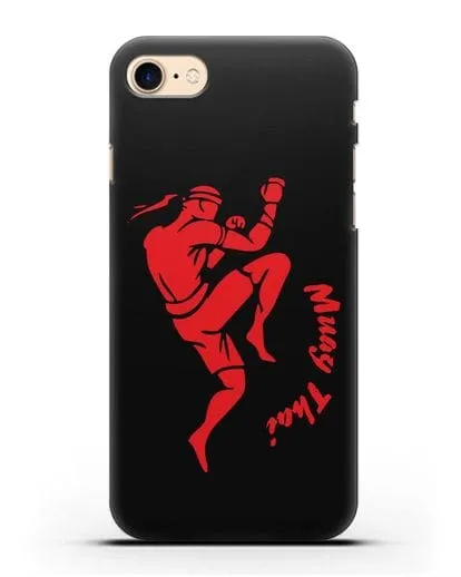 Чехол с рисунком тайбоксера силиконовый для iPhone 8