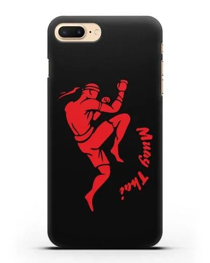 Чехол с рисунком тайбоксера силиконовый для iPhone 8 Plus