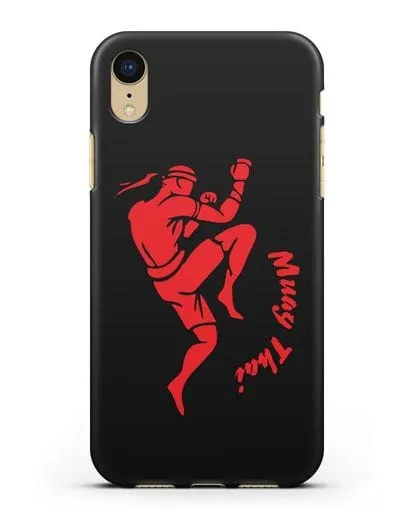 Чехол с рисунком тайбоксера силиконовый для iPhone XR