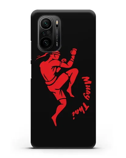 Чехол с рисунком тайбоксера силиконовый для Xiaomi Poco F3