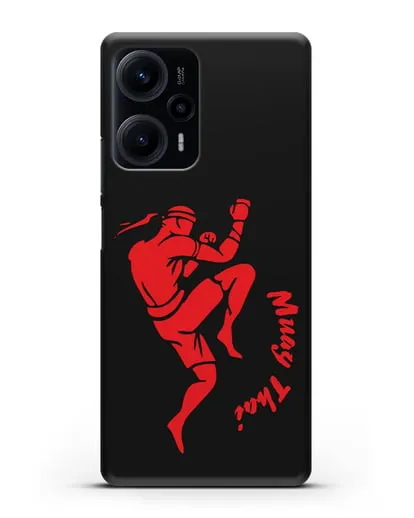 Чехол с рисунком тайбоксера силиконовый для Xiaomi Poco F5