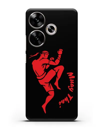 Чехол с рисунком тайбоксера силиконовый для Xiaomi Poco F6