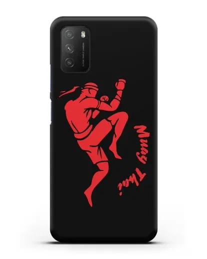 Чехол с рисунком тайбоксера силиконовый для Xiaomi Poco M3