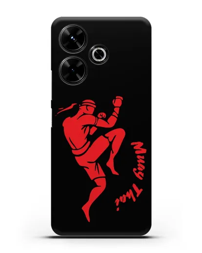 Чехол с рисунком тайбоксера силиконовый для Xiaomi Poco M6